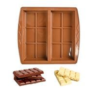 Chocolate Tablet Mould - Double Cavity Food and Demolding Mould | Large Non-Stick Food Chocolate, for Filled Bars Snacks Desserts DIY Handmade Soap Christmas