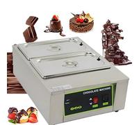 Chocolate Tempering Machine, 1000W with Adjustable Temperature Control 0-194℉, Electric Melting Machine for Commercial Use, 8/12kg Capacity, 5 Tanks