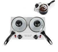 Chocolate Tempering Machine 30℃~70℃ Electric Chocolate Melting Pot Mini Non-Stick Pot220V Professional Chocolate Tempering Machine with Manual Control with Pot Included White (2 Pots)