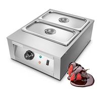 Chocolate Tempering Machine 800W with Auto Temp Control, 30℃~85℃ Heating, 2 Pots, for Commercial Use, Hot Chocolate Melting