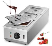 Chocolate Tempering Machine, Electric Auto Heater Warmer Melting Pot, 30-80°C Temperature Range, 6L/9L Capacity, Commercial and Home Use with Dual Tanks