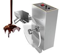 Chocolate Tempering Machine with Melting Furnace, Professional Wheel Mixer, Adjustable Speed Auto Dispenser for Bakeries and Shops, Stainless Steel
