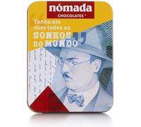 Chocolate Tin "Fernando Pessoa" Nomada - 50 g - Gourmet Milk Chocolate Inspired by Portuguese Culture - Product of Portugal with Collectible Artistic Design