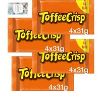Chocolate Toffee Crisp Bars Hamper Bundle 124g (4 Pack) - as a Gift or Self-Indulgement