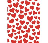 Chocolate Transfer Sheet, Hearts Pattern, A4 Size for Chocolate (4 Sheets)