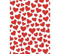Chocolate Transfer Sheet, Hearts Pattern, A4 Size for White Chocolate