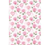 Chocolate Transfer Sheet, Pink Roses Pattern, A4 Size, Pink and White Design for Chocolate (2 Sheets)