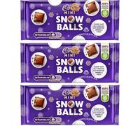 Chocolate Treat Snack Bundle Cad Dairy Milk Mini Snowballs Chocolate Bar, 110g Pack of 3 By Experts Supplies Ltd