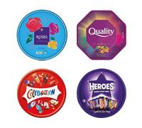 Chocolate Tubs Bulk (Pack of 4) | Perfect Chocolate Gift | Favourite Chocolate Tubs in One Hamper | Ideal For Festive Seasons