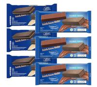 Chocolate & Vanilla Flavour Mixed Wafer Bars 117g - 6 x Bars - Crispy Layered Wafers with Chocolate & Vanilla Cream Filling, Crunchy Sweet Snack Treats for Sharing - oro