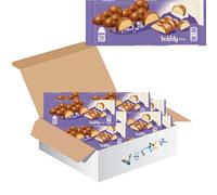 Chocolate Varieties Collection- Delicious Chocolate Snack Pack - Perfect for Sharing or On-the-Go - Mk (Full Box(14 Bars), Bubbly Milk 90g)