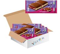 Chocolate Varieties Collection- Delicious Chocolate Snack Pack - Perfect for Sharing or On-the-Go - Mk (Full Box(22 Bars), Raspberry 100g)