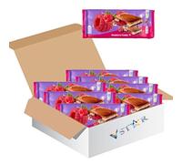 Chocolate Varieties Collection - Delicious Chocolate Snack Pack - Perfect for Sharing or On-the-Go - Mk- Half Box (11 Bars), Raspberry 100g