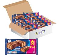 Chocolate Wafer Biscuit Bar, 6 Pack Multipacks, 108g - Blrb (14 x 108g Multipacks)