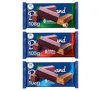 Chocolate Wafer Bundle with Blue Riband Milk Chocolate, Hazelnut Wafers Biscuits and Dark Chocolate Biscuit Bars 16x18g (3 Pack Variety)