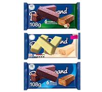 Chocolate Wafer Bundle with Blue Riband Milk Chocolate, Hazelnut Wafers Biscuits and Dark Chocolate Biscuit Bars 16x18g (3 Pack Variety)