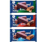 Chocolate Wafer Bundle with Blue Riband Milk Chocolate, Hazelnut Wafers Biscuits & Dark Chocolate Biscuit Bars 18x18g (3 Pack Variety)