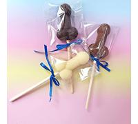 Chocolate willies Lollies. Chocolate Penis on a Stick. Hen Party Gifts. Hen Party Favours. Team Bride Rude Gifts. 3 Mixed Flavour Lollies, 55g. Pure Belgian Chocolate