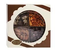 Chocolates Gift Box - Nuts and Cordial - Mixed Nuts - 4 Sectional Compartment-Perfect Anniversary Gifts for Her, Any Gift Idea, Birthday Gifts for Her, Gifts for Men by Chocolate-Fantasies 400g