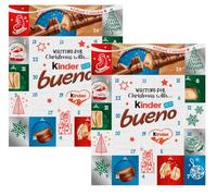 Chocolates Kinder Bueno Advent Calendar, 24 Mini Chocolates, 167g (Pack of 2)