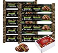 Chocolatey Dubai Style Pistachio Biscuits Pack 130g With Gift Box - fs - Melt-in-the-Mouth Creamy Centre (12 x Packs)