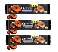 Chocolatey Milk Chocolate Rounds Biscuits PMP 130g - Shortcake Biscuit Coated in Milk Chocolate (3 x Packs)