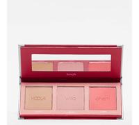 Chocolicious Cheeks TRAVEL-SIZE matte bronzer, soft neutral-rose blush & bright cherry-red blush Palette