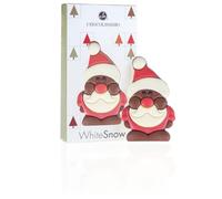 CHOCOLISSIMO Christmas Chocolate Santa Claus 12 grams - Figure Santa in Gift Box - Christmas Chocolate Gifts - No Alcohol - Small Festive Treat for Family and Friends - White, Dark and Milk Chocolate
