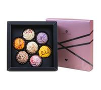 CHOCOLISSIMO Cupcake Chocolates Gift Box 130 grams - 7 Handmade Chocolate Pralines in Cupcake Shape - No Alcohol - Premium Chocolate Selection - Ideal for Valentine’s Day or Romantic Present