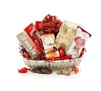 Chocs & Cookies Lovers Hamper | Luxury Sweet Treats Gift Basket with Award-Winning Biscuits, Swiss Truffles & Shortbread | Whitewash Wicker Basket