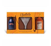 Choctails Chocolate & Orange Flavoured Cocktail Gift Set - 5 aileys Chocolate Irish Cream Liqueur (15.7% ABV), 5 ointreau Orange Liqueur Triple Sec (40%) and Dinkies Cutini Mini Martini Glass.