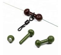 Chod Beads Pack of 20 - Green or Brown - Anti-Tangle Carp Fishing Terminal Tackle - Durable Rig Accessories for Helicopter & Chod Rigs