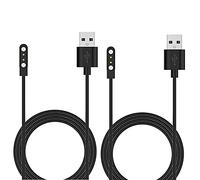 Chofit (2-Pack) Chargers Compatible with Livall BH60SE/BH51T/BH51M/BH50T/BH50M/BH62/MT1 Charger, 60cm 100cm USB Magnetic Smart Bike Helmet Charging Cable Cord (Black, 100cm)