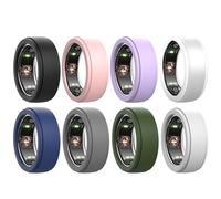 Chofit 8 Pack Rings Cover Compatible forOura Ring Gen 4/3/Samsung Galaxy Ring Protector, Anti-Scratch Silicone Protective Case Elastic Case Sleeve Protection, S/M (M (10/11/12/13))