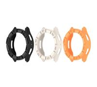 Chofit Cases Compatible with Samsung Galaxy Watch 7 40mm Case, TPU Rugged Protective Protector Bumper Armor Shell Cover for Galaxy Watch FE/Watch 7 5 4 40mm (Black+Starlight+Orange)
