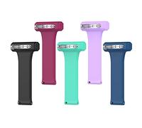 Chofit Nurse Brooch Straps, Soft Silicone Pin Fob 22mm Strap Compatible with Amazfit GTR 4/Xiaomi Mi Watch S1 Active/Realme Watch2 Pro/Huawei Watch GT 3 Pro 46mm, 5-Pack (5A)