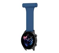 Chofit Nurse Fob Straps Compatible with Garmin Venu 3 45mm/Venu 2 45mm/Vivoactive 4 Strap, Soft Silicone Pin Watch Brooch 22mm Bands for Darth Vader/Forerunner 265 255 (Blue)