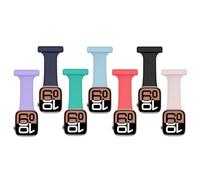 Chofit Nurse Watch Brooch Straps, Soft Silicone Pin Fob Compatible with Apple Watch 38mm 40mm 41mm/42mm 44mm 45mm 49mm Strap, Replacement Band, 7-Pack (42mm/44mm/45mm/49mm)