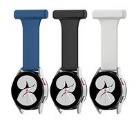 Chofit Nurse Watch Brooch Straps, Soft Silicone Pin Fob Compatible with Samsung Galaxy Watch 7 6 5 5 Pro 4/Garmin Venu 2 Plus/Amazfit GTS 4 GTS 3 GTS 2 Mini 20mm (3A)