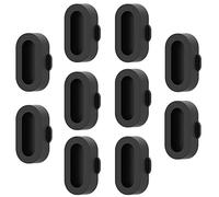 Chofit Plugs Caps Compatible with Garmin Forerunner 965 265 265S/Venu Sq 2/Venu2 Plus/Fenix 7/epix2/Bounce/Instinct Crossover Dust Plugs, Silicone Charger Port Protectors (Black)