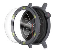 Chofit Protector Compatible with CMF by Nothing Watch Pro 2 Bezel Ring Covers, Metal Loop Adhesive Frame Cover Protectors with Tempered Glass Film (Gray-green)