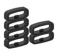 Chofit Replacement Secure Rings Compatible with Garmin Venu Sq 2/Venu 2 Plus/epix Pro 42mm/Approach S70 42mm Silicone Connector Keepers 20mm Fastener Ring Holders Security Loop (Black)