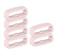 Chofit Replacement Secure Rings Compatible with Garmin Venu Sq 2/Venu 2 Plus/epix Pro 42mm/Approach S70 42mm Silicone Connector Keepers 20mm Fastener Ring Holders Security Loop (Pink)