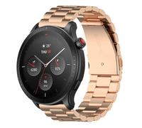 Chofit Replacement Straps Compatible with Amazfit GTR 4/Balance/Bip 5/Cheetah Pro/Cheetah Strap, Bands Metal Stainless Steel Business Wristband Bracelet for GTR 3 pro/GTR 3/GTR 2 (Rosegold)
