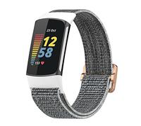 Chofit Replacement Straps Compatible with Fitbit by Google Charge 6 Strap, Elastic Nylon Woven Sport Arm Bands Wristband for Charge 6 Activity Tracker (Gray)