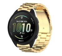 Chofit Replacement Straps Compatible with Garmin Forerunner 165/Vivoactive 5/Venu Sq 2 Strap, 20mm Bands Metal Stainless Steel Business Wristband Bracelet for Approach S42/Venu 2 Plus (Gold)