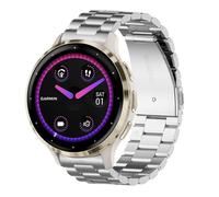 Chofit Replacement Straps Compatible with Garmin Venu 3S Strap, Bands Metal Stainless Steel Business Wristband Women Bracelet for Venu 3S/Venu 2S/Vivoactive 4S/Vivomove 3S (Silver)