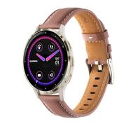 Chofit Strap Compatible with Garmin Venu 3S/Venu 2S, Replacement Straps Soft Leather Band Wristband 18mm Bands for Forerunner 265S 255S/Vivoactive 4S/Vivomove 3S (Dark Pink)