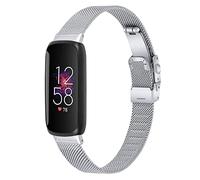 Chofit Straps Compatible with Fitbit Inspire 3 Strap, Replacement Slim Woven Band Metal Stainless Steel Bands Light-weighted Wristband for Inspire 3 (Silver)