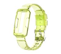 Chofit Straps Compatible with Fitbit Luxe/Ace 3/Ace 2/Inspire HR/Strap, TPU Plastic Transparent Crystal Replacement Wristband Arm Band (Yellow)